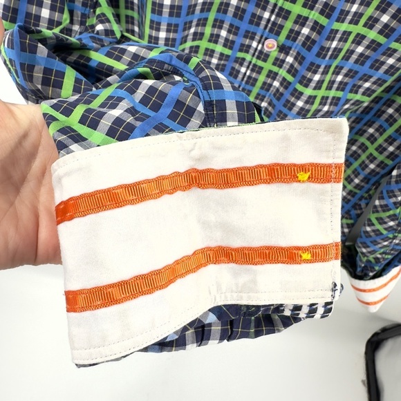 Robert Graham Button Down Shirt Mens Large Flip Cuff Tailored Fit Colorful Prep - Picture 4 of 12